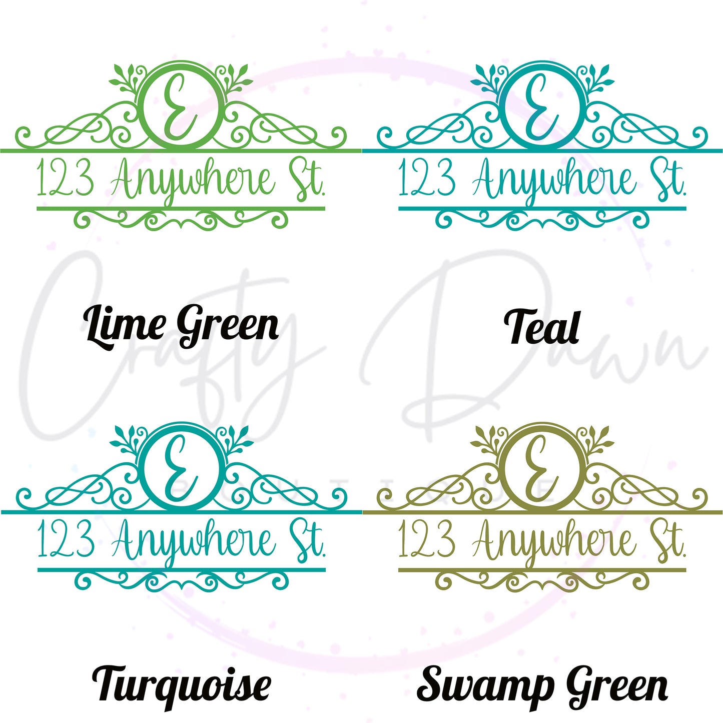 Monogram Mailbox Decal