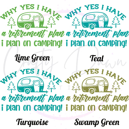 Camping Retirement Plan Decal