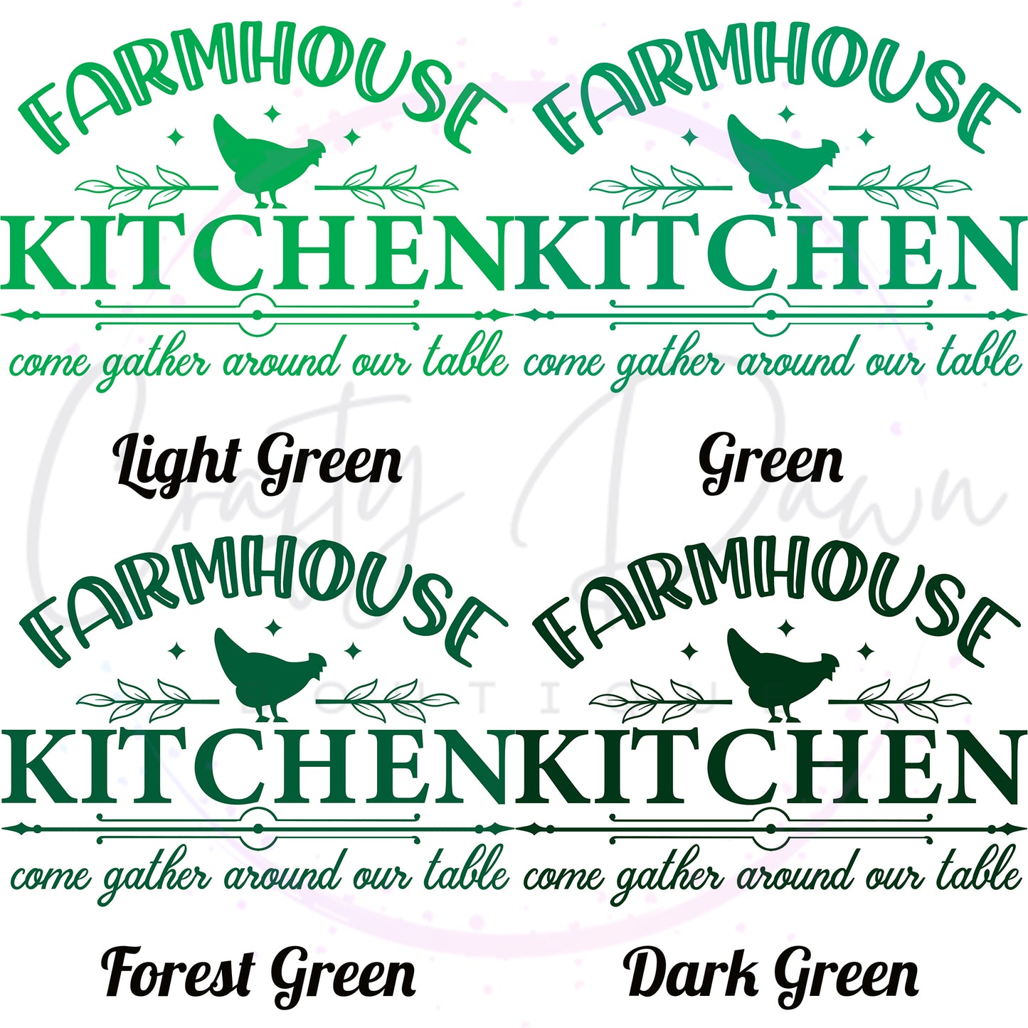 Farmhouse Kitchen Gather Around Decal