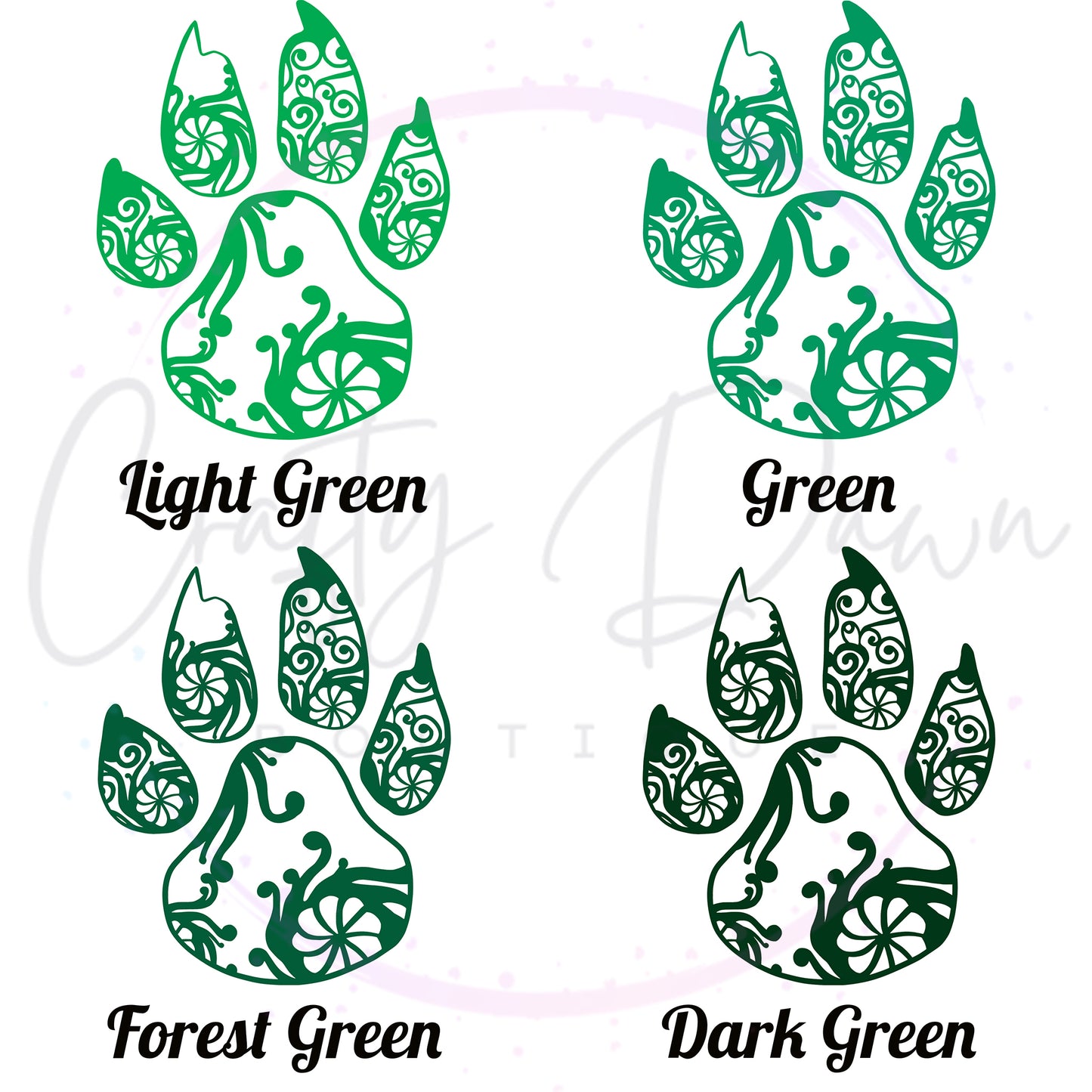 Paw Mandala Decal