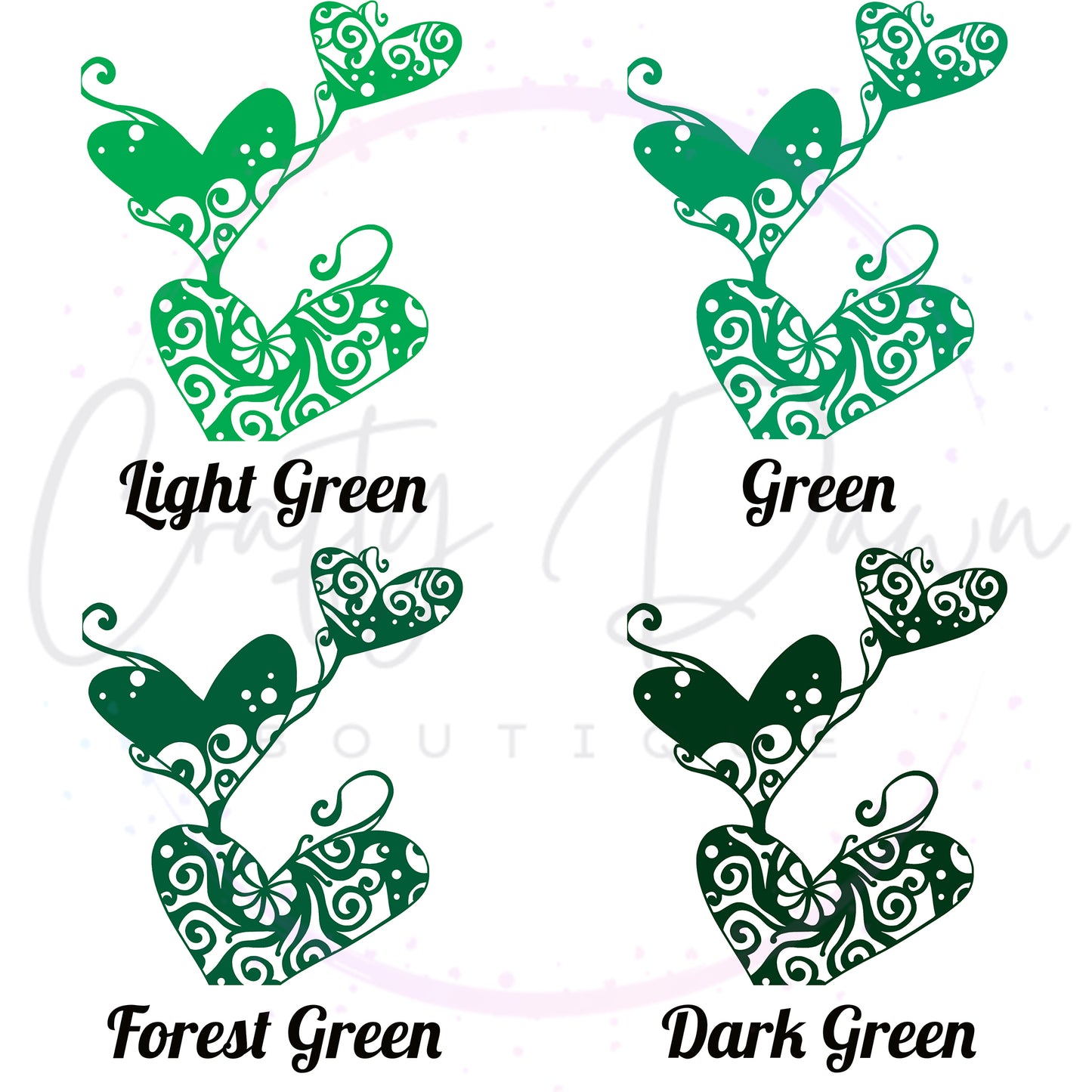 Tangled Hearts Mandala Decal
