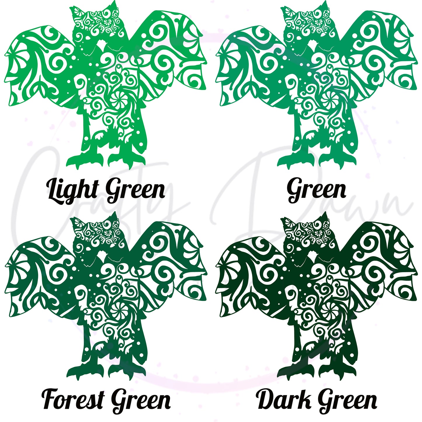 Owl Mandala Decal 2