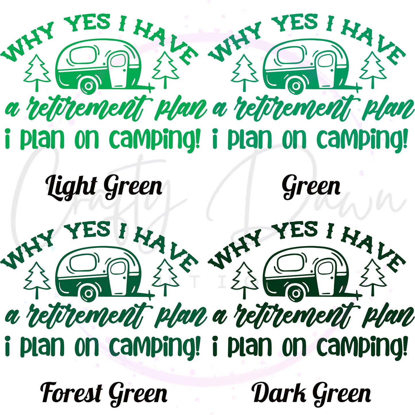 Camping Retirement Plan Decal