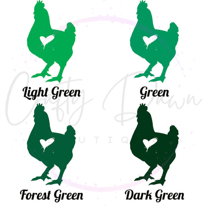 Chicken Heart Decal