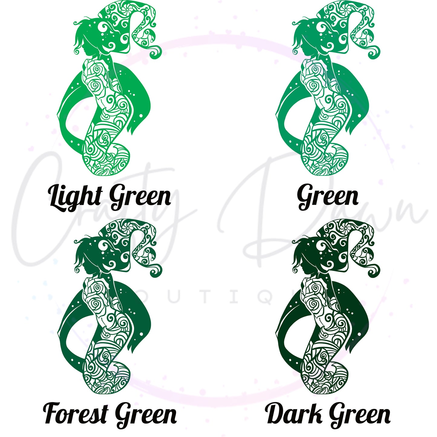 Rose Mermaid Decal