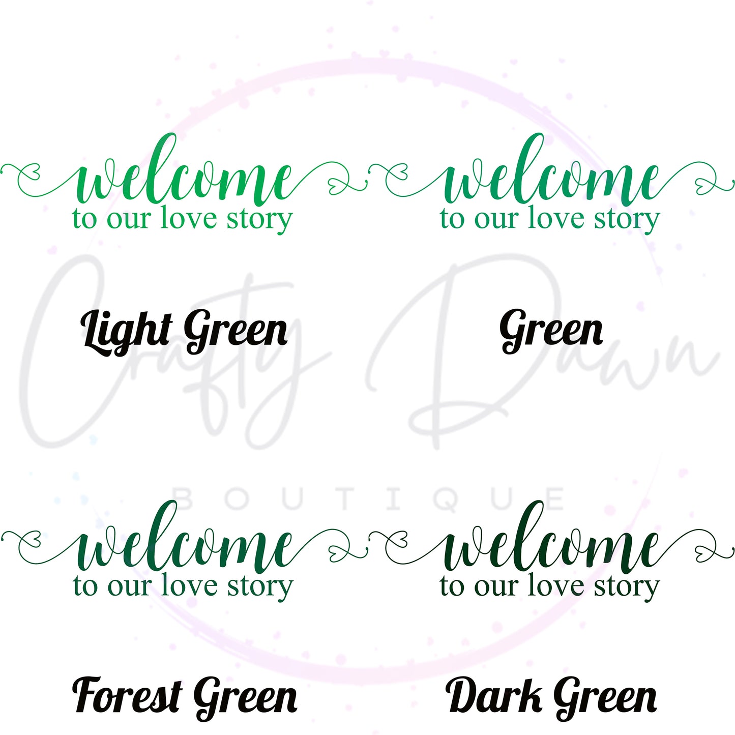 Welcome To Our Love Story Acrylic Sign