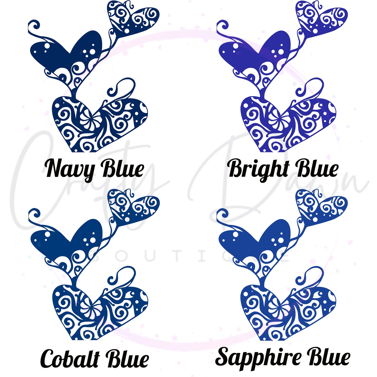 Tangled Hearts Mandala Decal