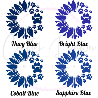Dog Paw Sunflower Decal