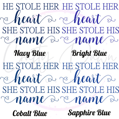 He Stole Her Heart Acrylic Sign