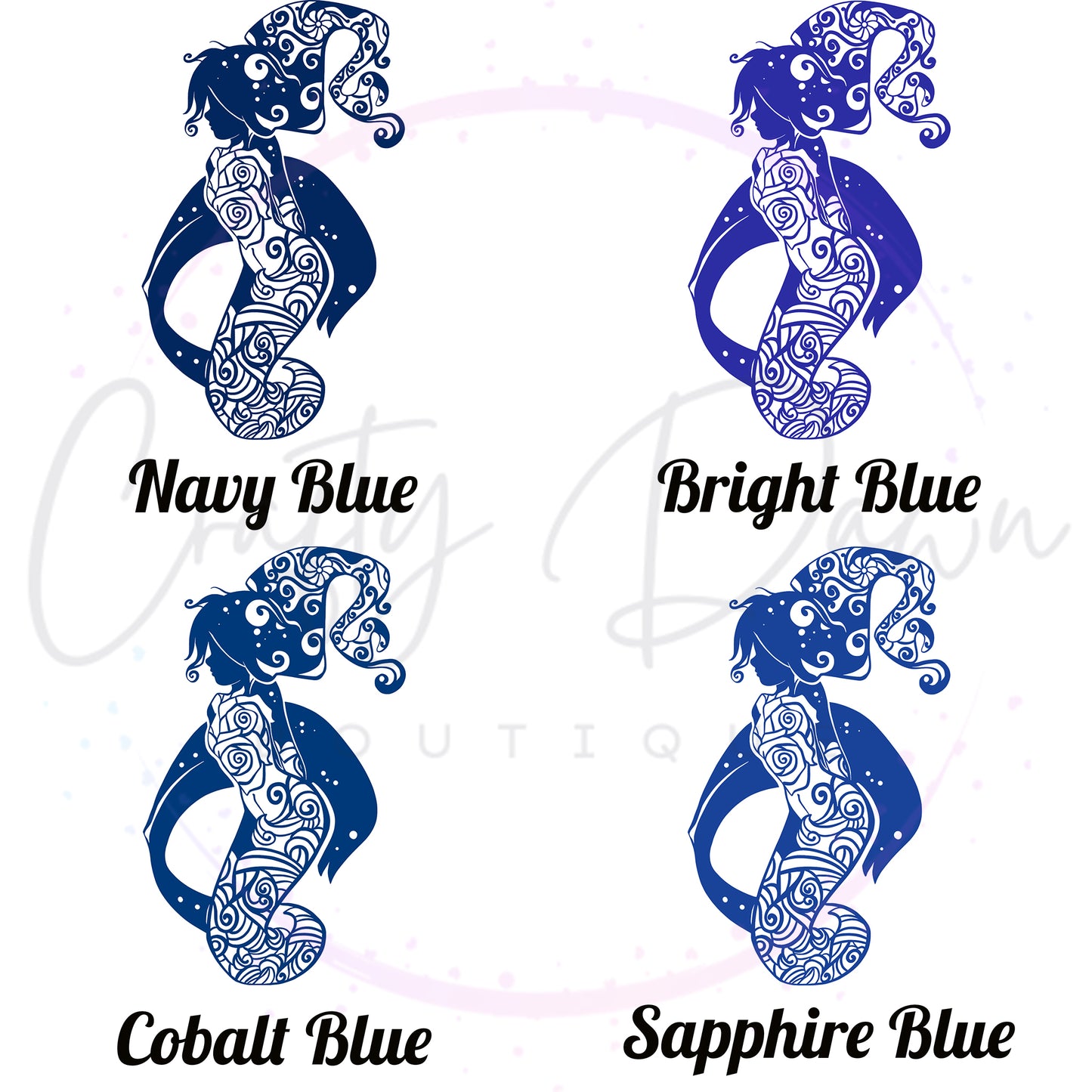 Rose Mermaid Decal