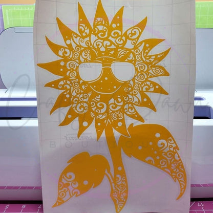 Cool Sunflower Mandala Decal