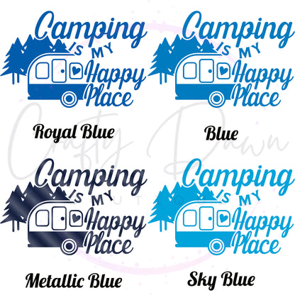 Camping Is My Happy Place Decal