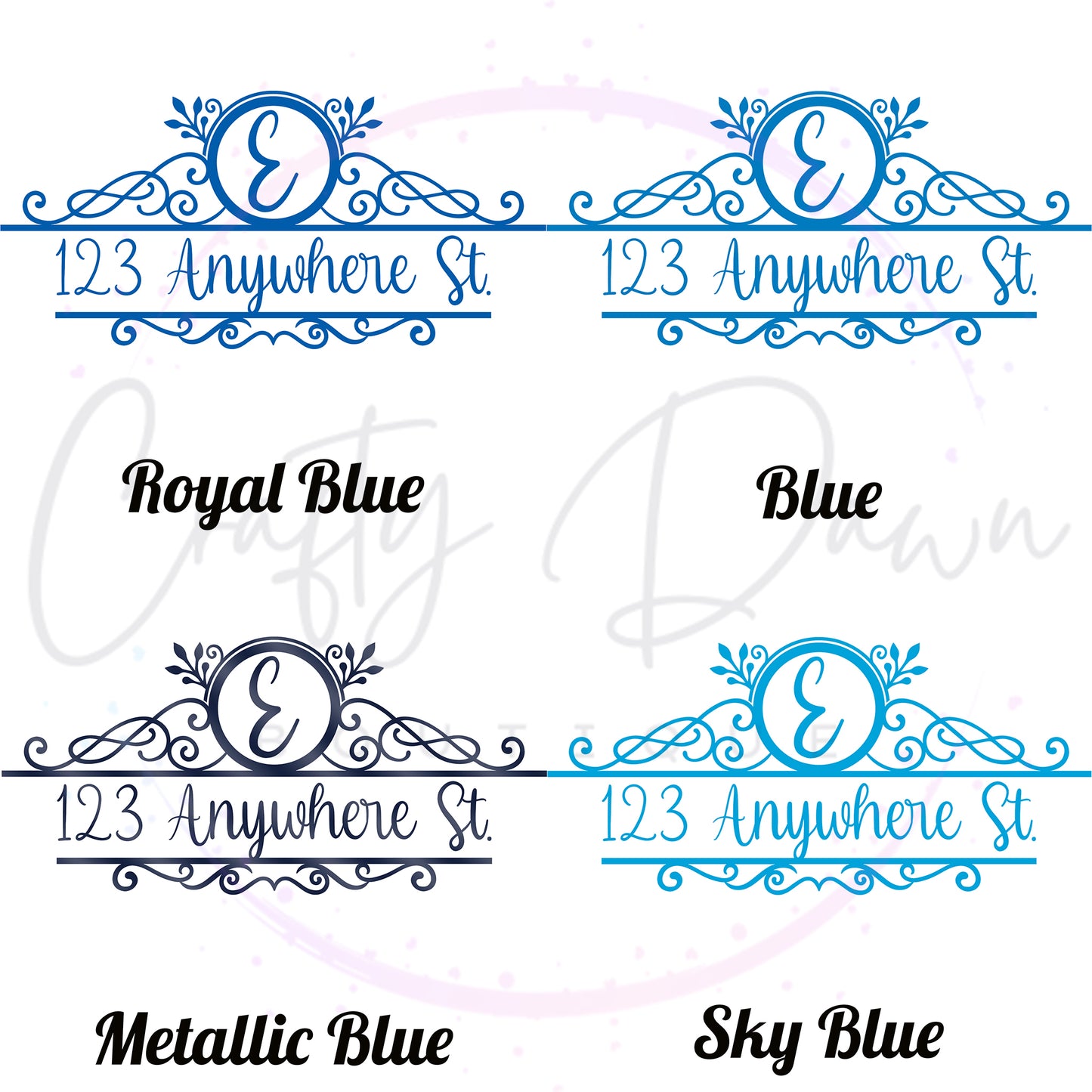 Monogram Mailbox Decal