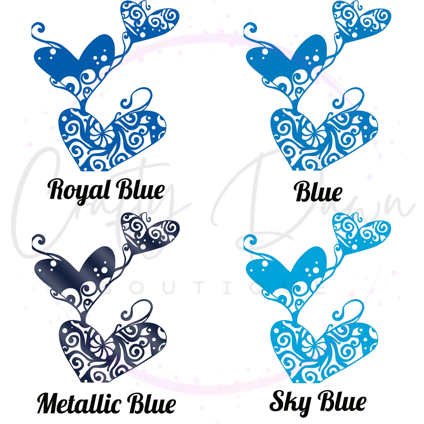 Tangled Hearts Mandala Decal