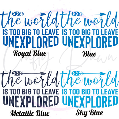 The World Is Too Big Decal