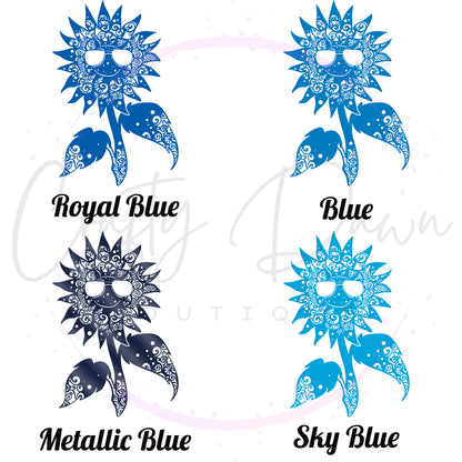 Cool Sunflower Mandala Decal