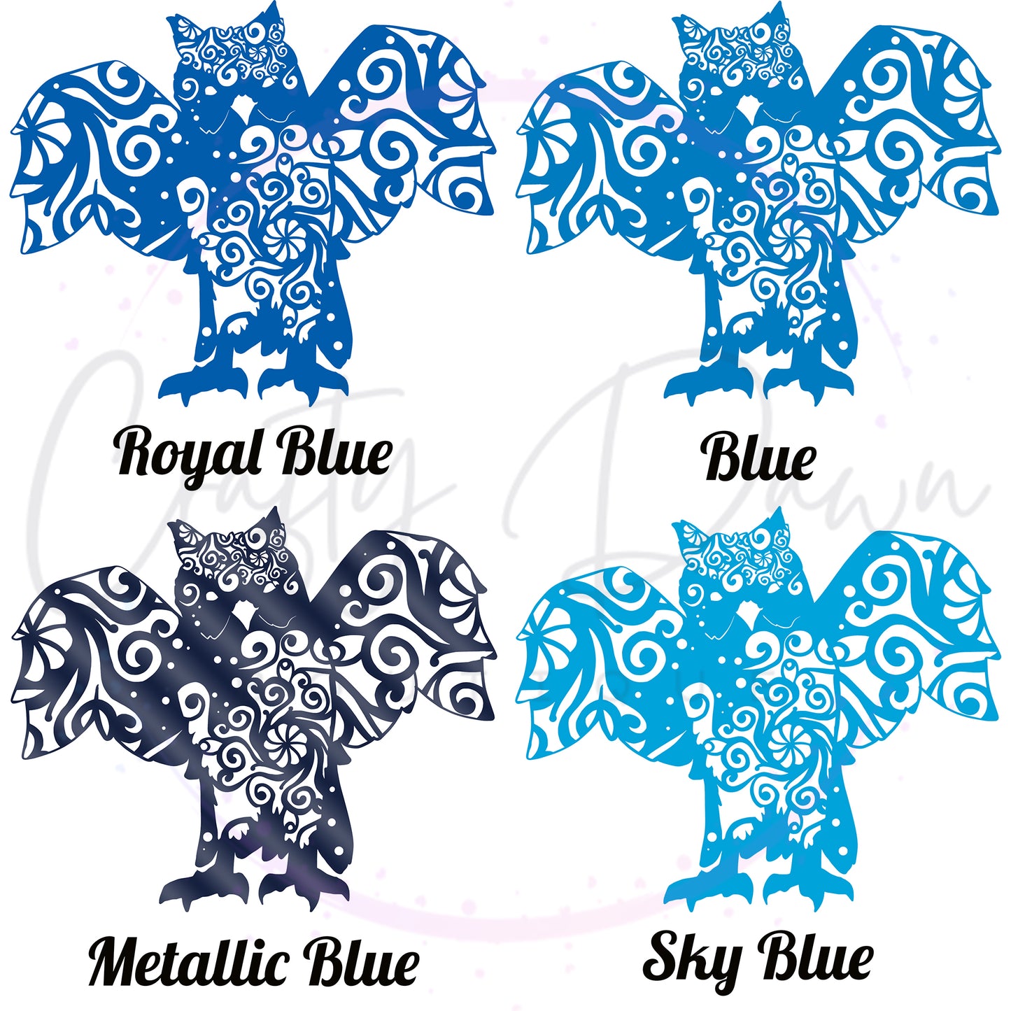 Owl Mandala Decal 2