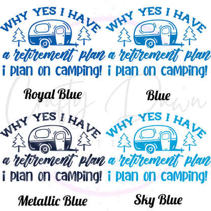 Camping Retirement Plan Decal