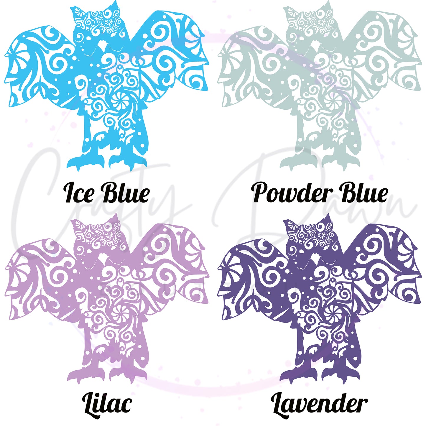 Owl Mandala Decal 2