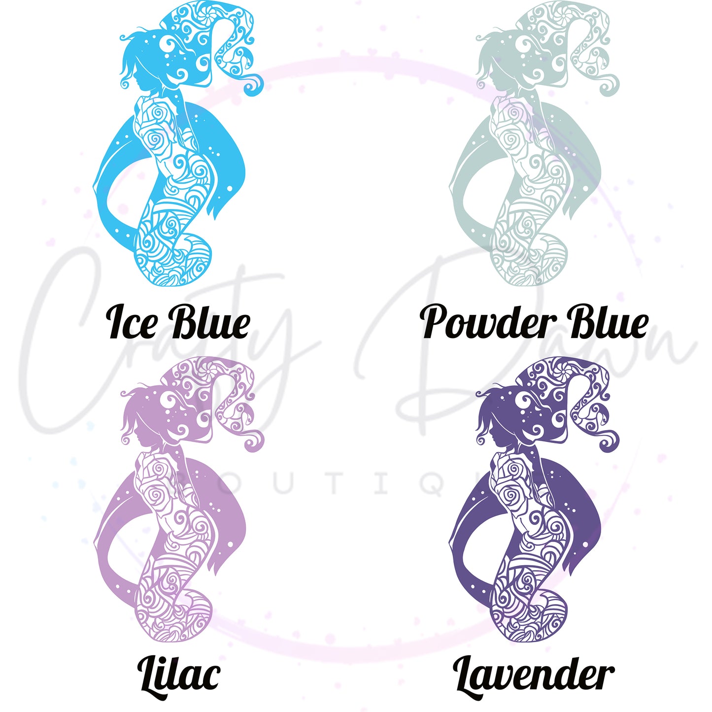 Rose Mermaid Decal