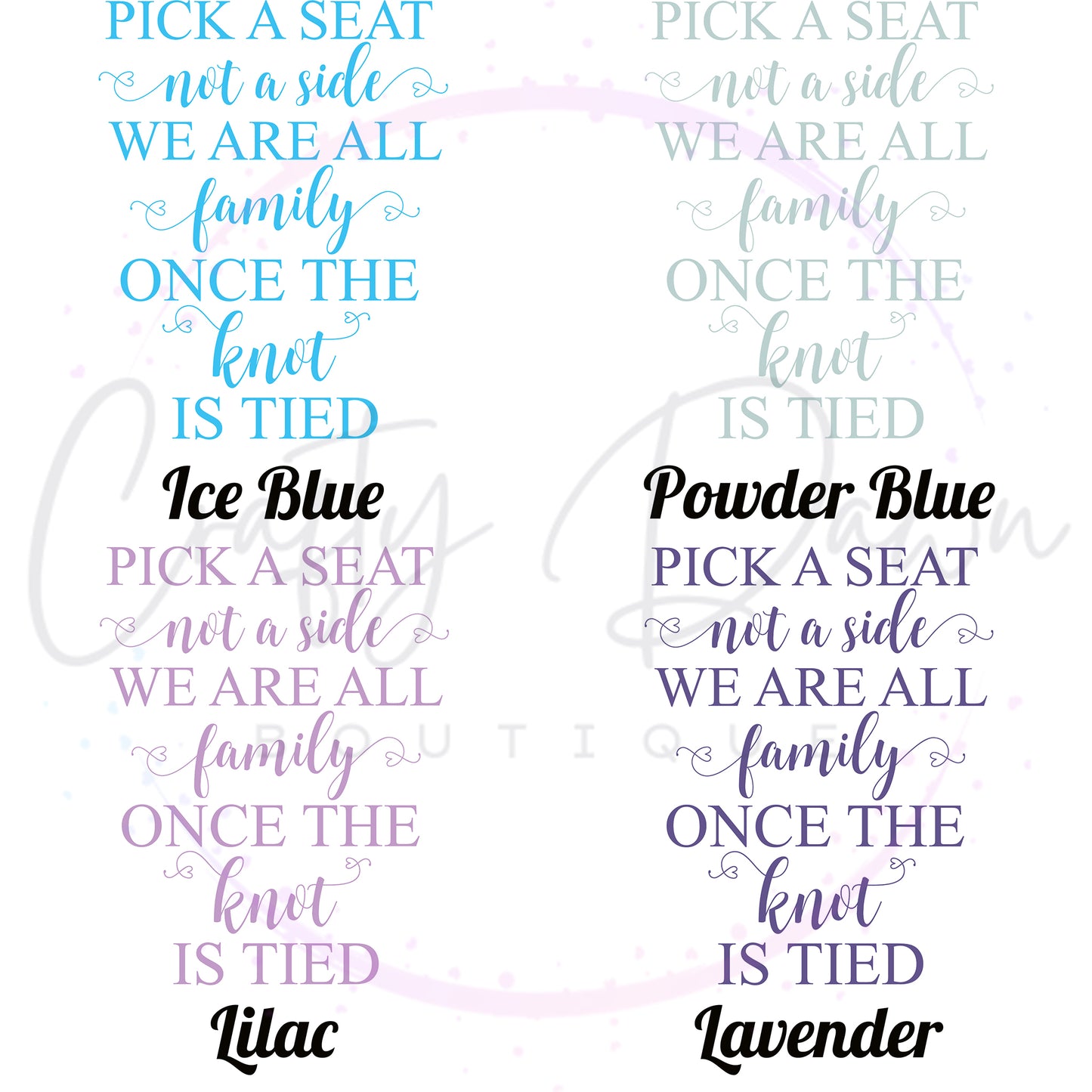 Pick A Seat Not A Side Acrylic Sign