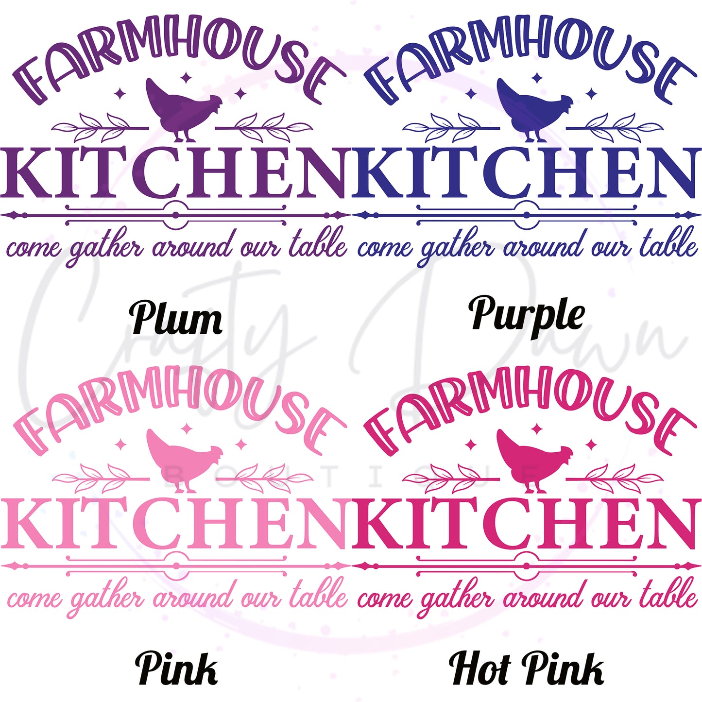 Farmhouse Kitchen Gather Around Decal