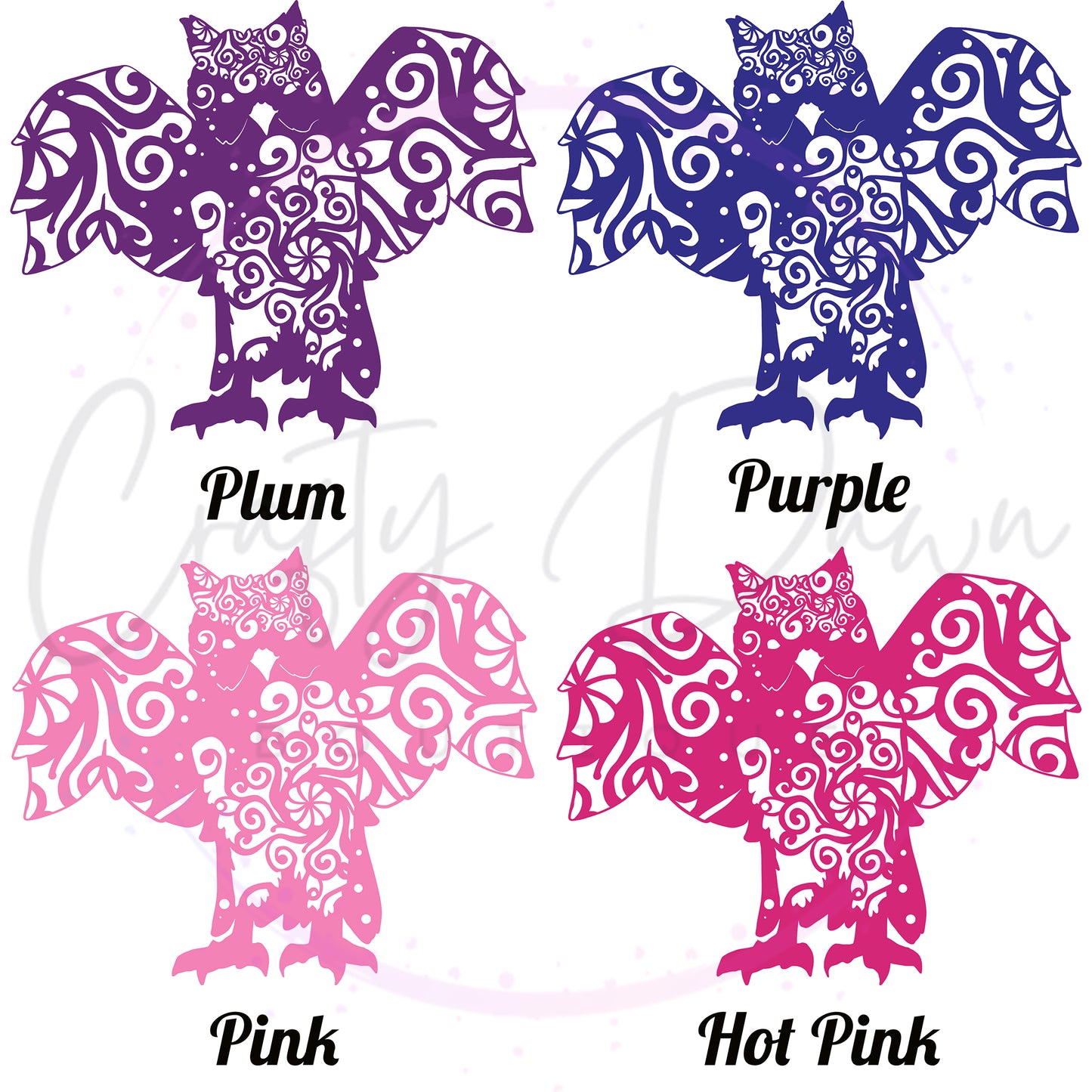 Owl Mandala Decal 2