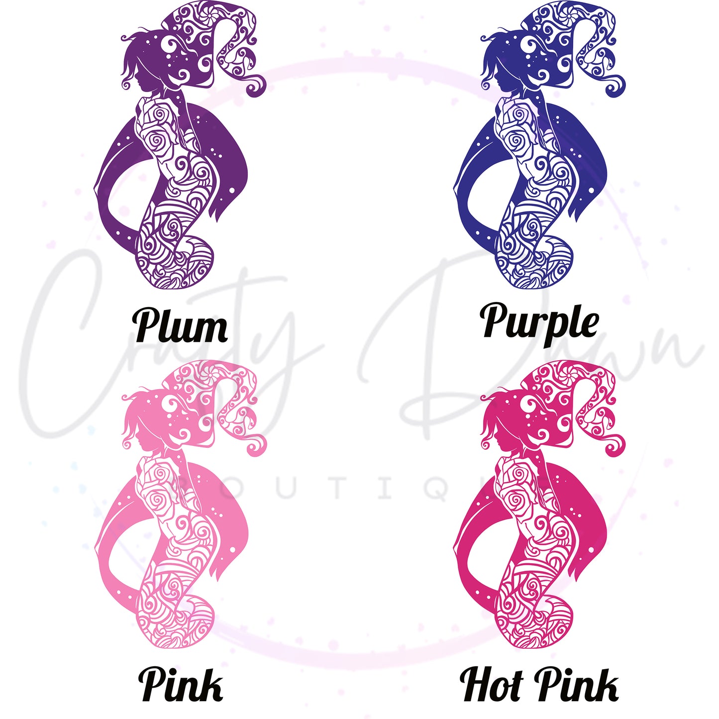 Rose Mermaid Decal