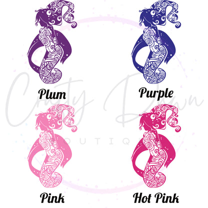 Rose Mermaid Decal