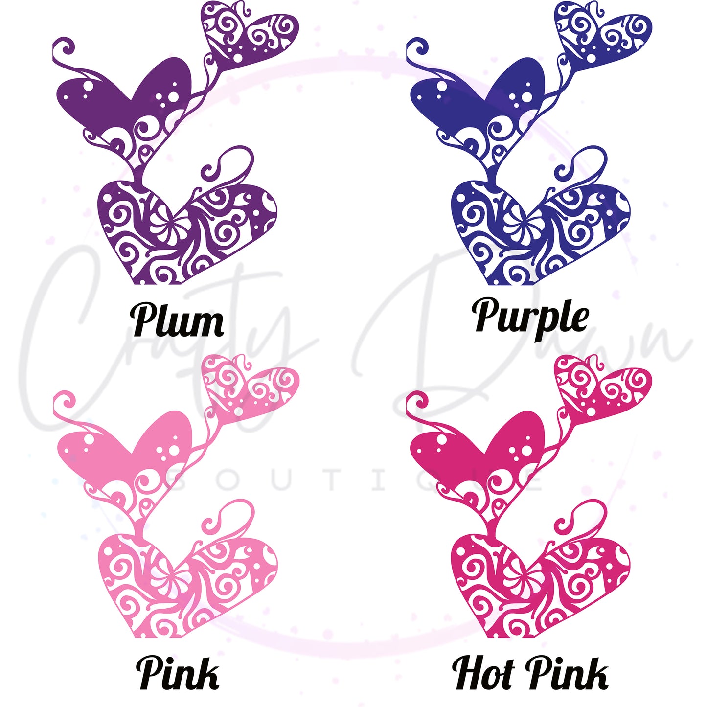 Tangled Hearts Mandala Decal