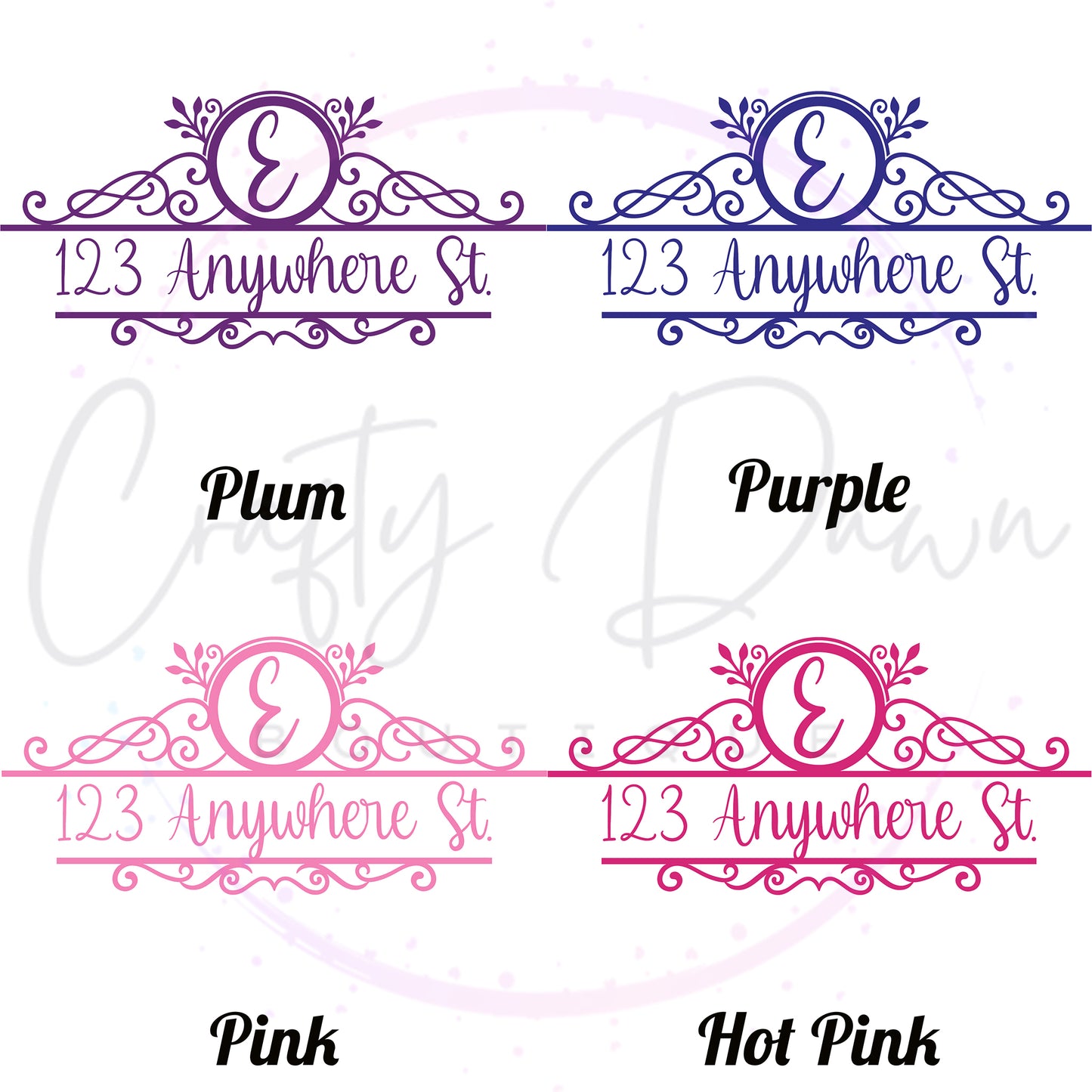 Monogram Mailbox Decal