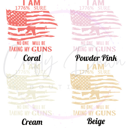 I Am 1776% Sure Decal