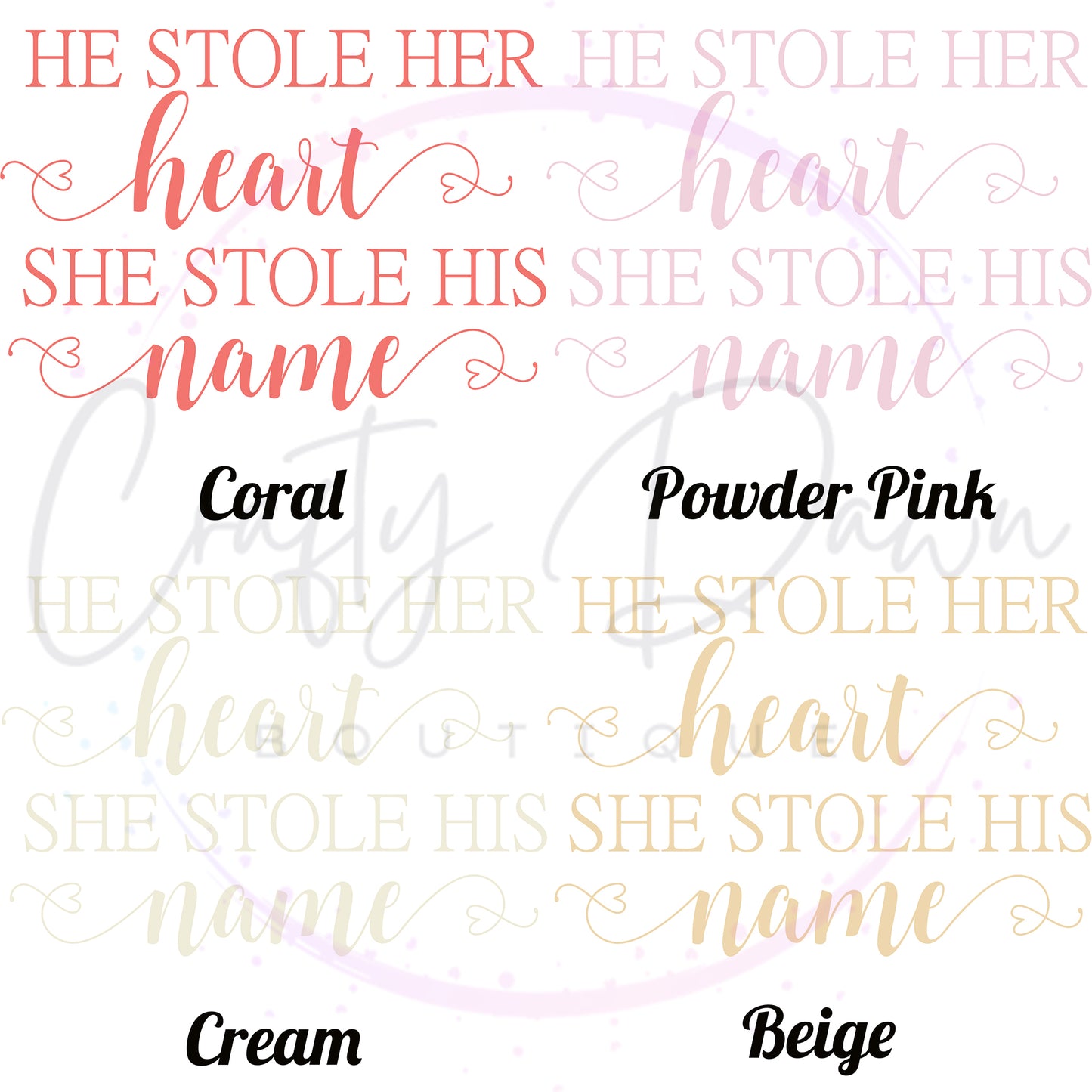 He Stole Her Heart Acrylic Sign