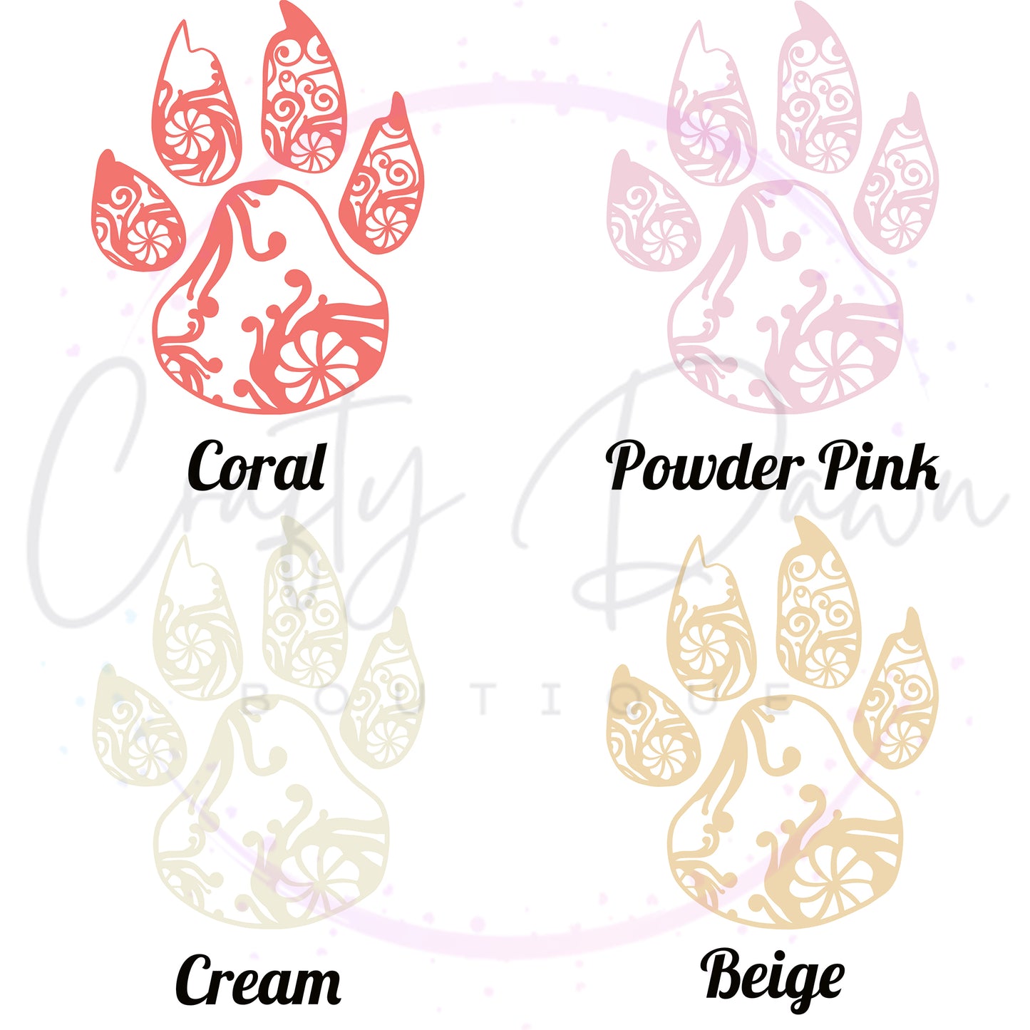 Paw Mandala Decal