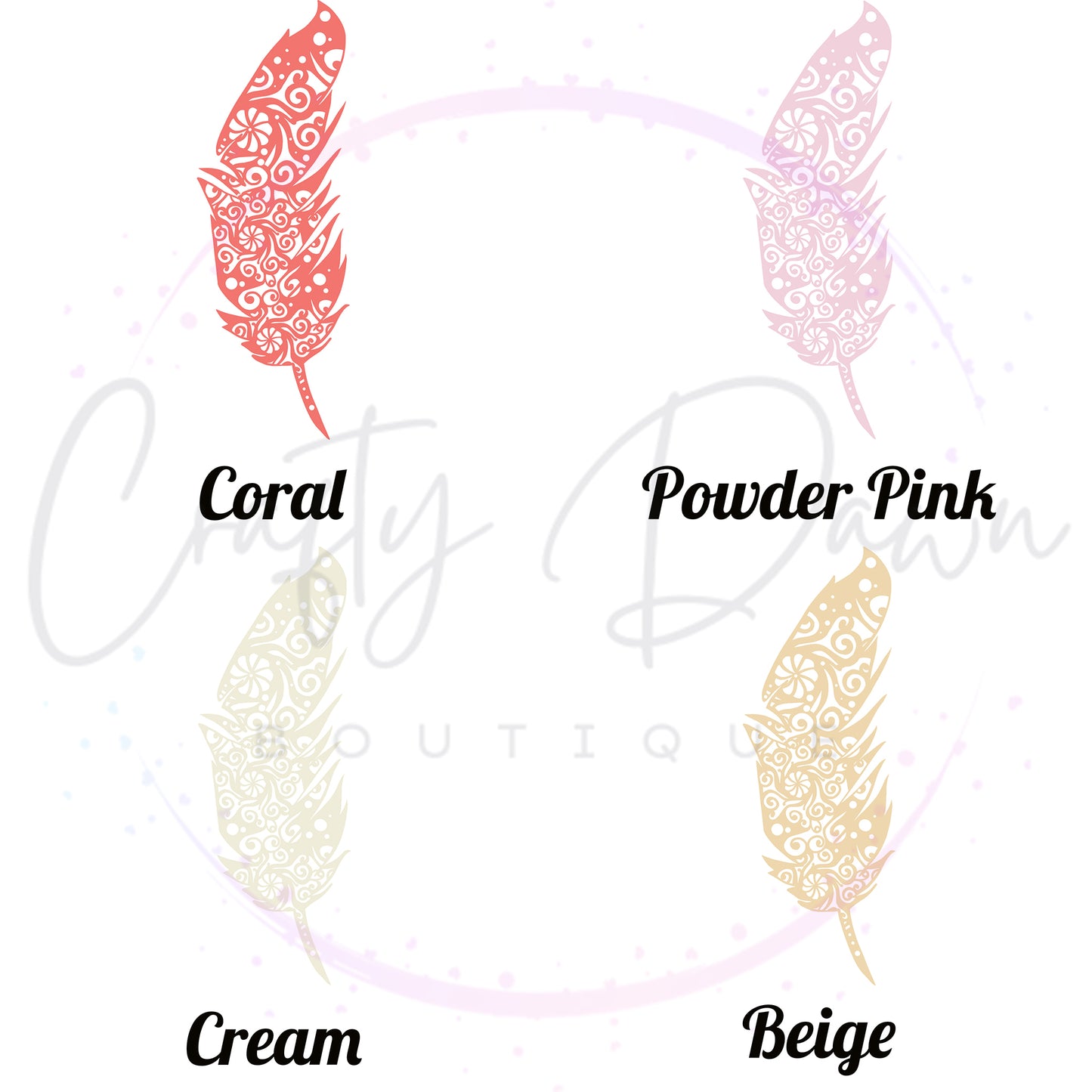 Feather Mandala Decal