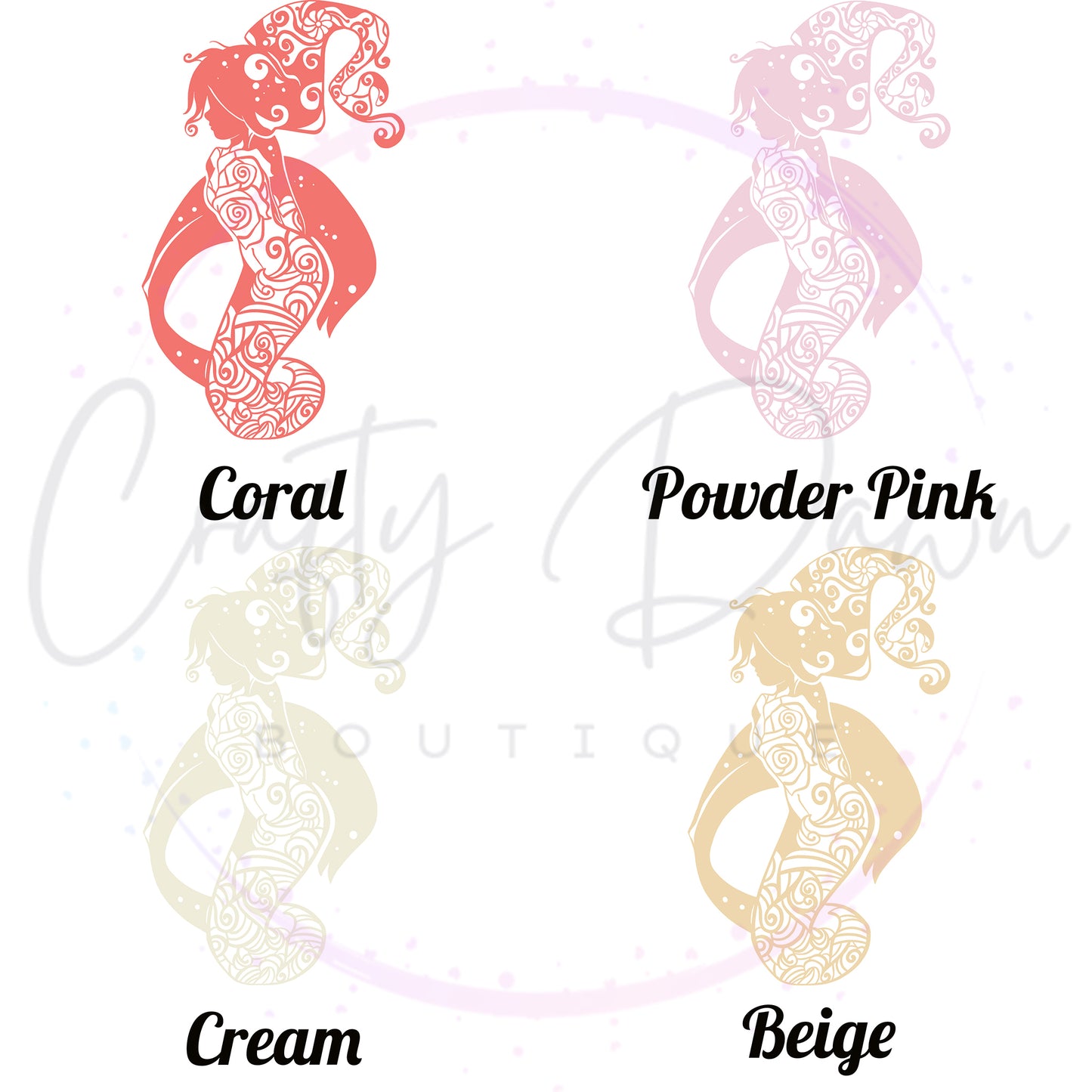 Rose Mermaid Decal