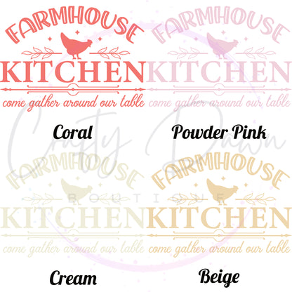 Farmhouse Kitchen Gather Around Decal