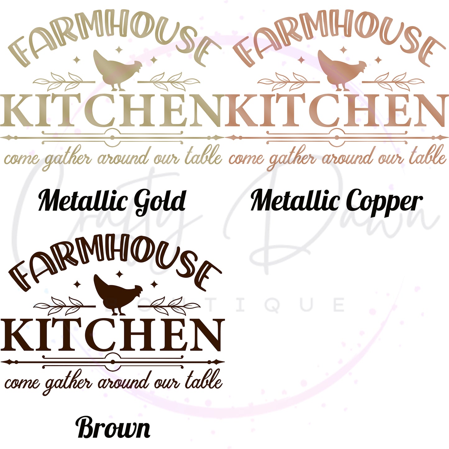 Farmhouse Kitchen Gather Around Decal