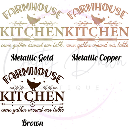 Farmhouse Kitchen Gather Around Decal