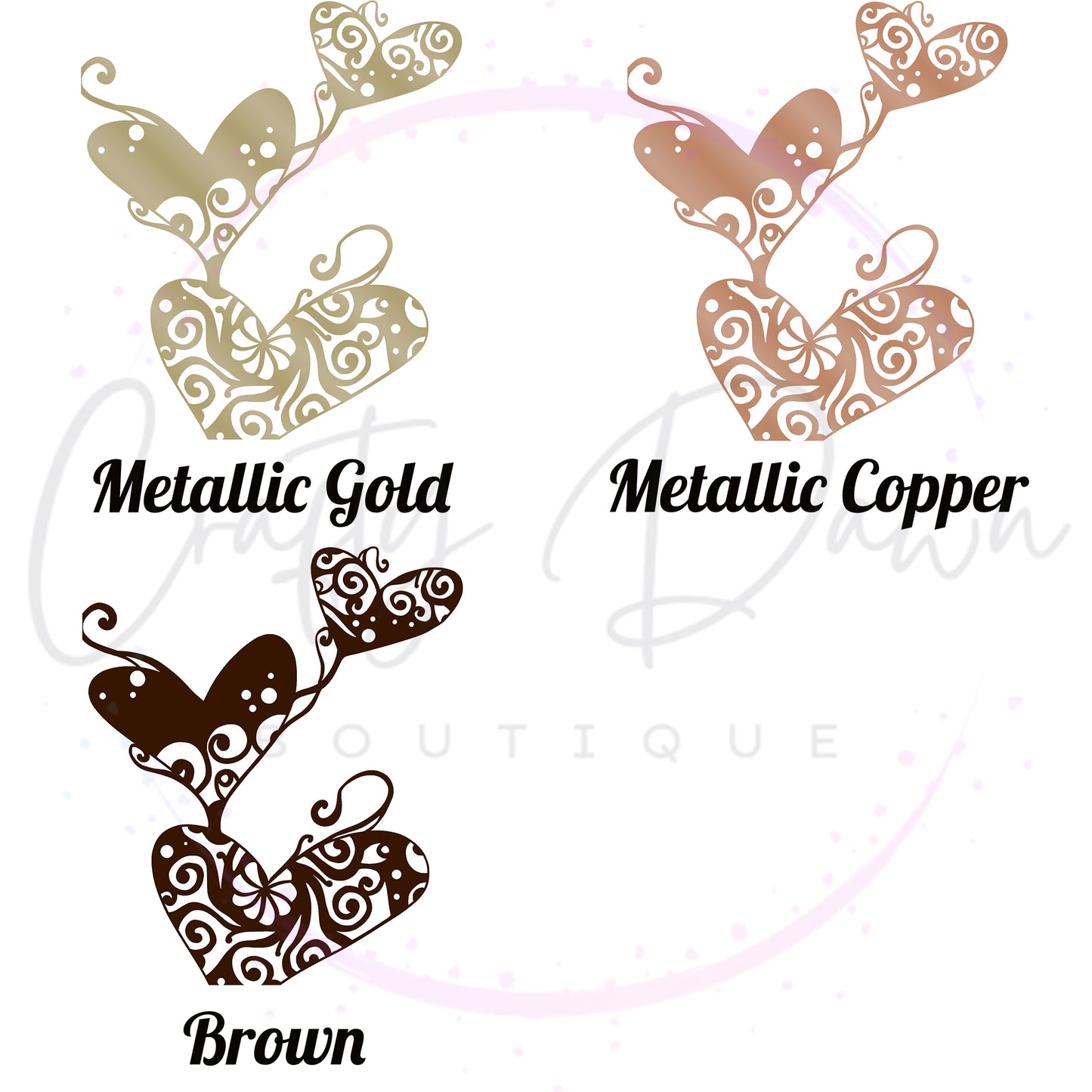 Tangled Hearts Mandala Decal