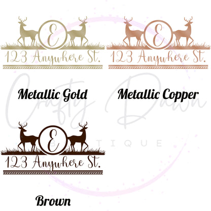 Deer Mailbox Decal
