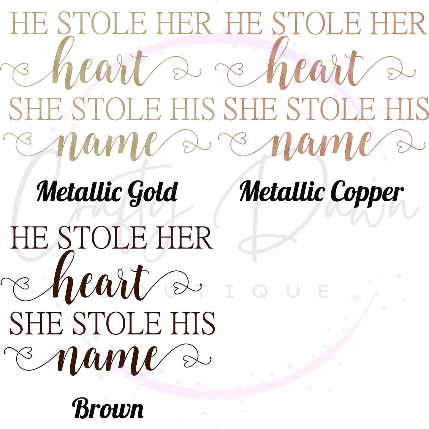 He Stole Her Heart Acrylic Sign