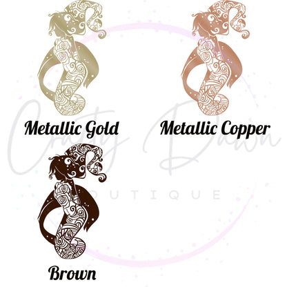 Rose Mermaid Decal