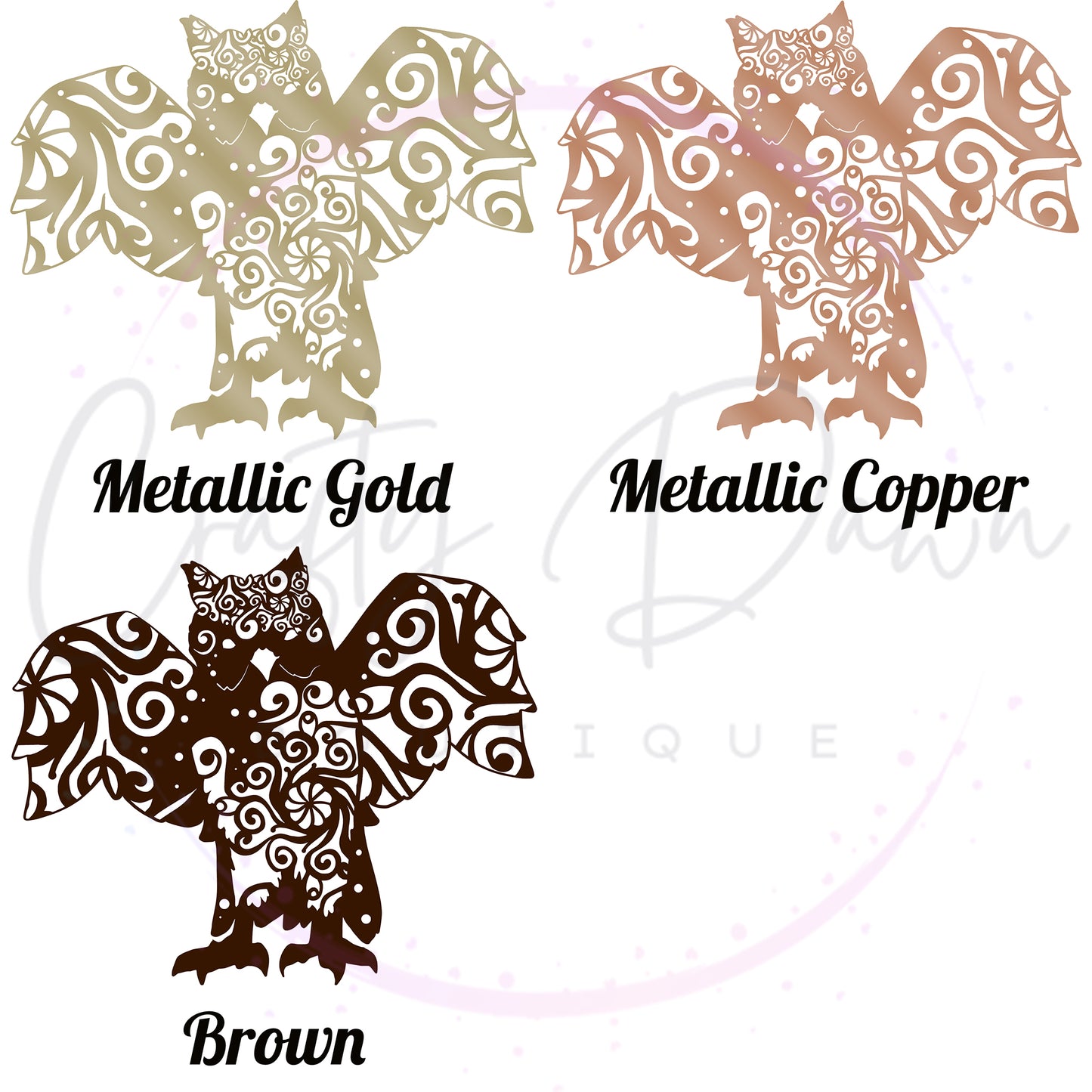 Owl Mandala Decal 2