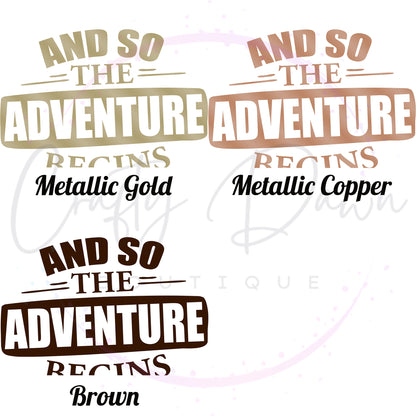 So The Adventure Begins Decal