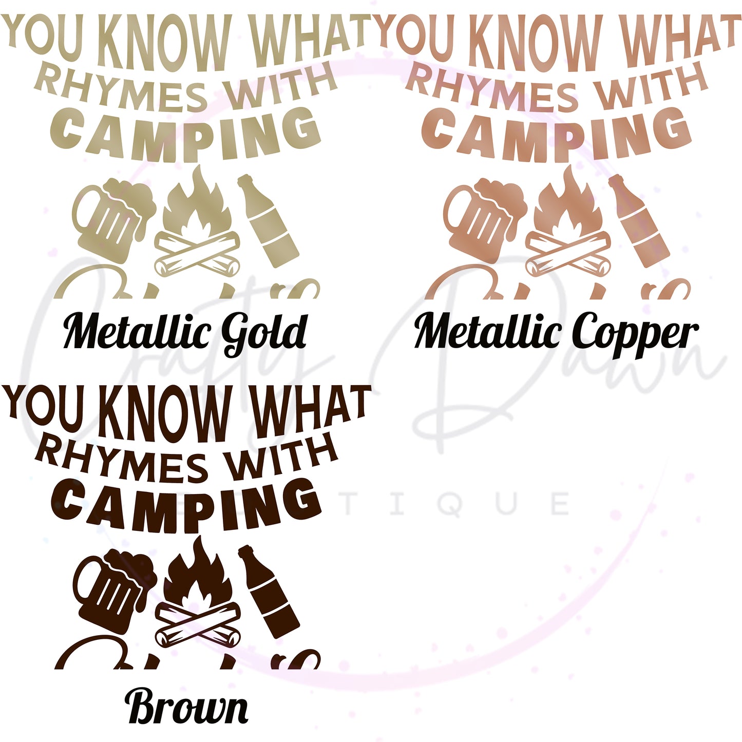 What Rhymes With Camping Decal