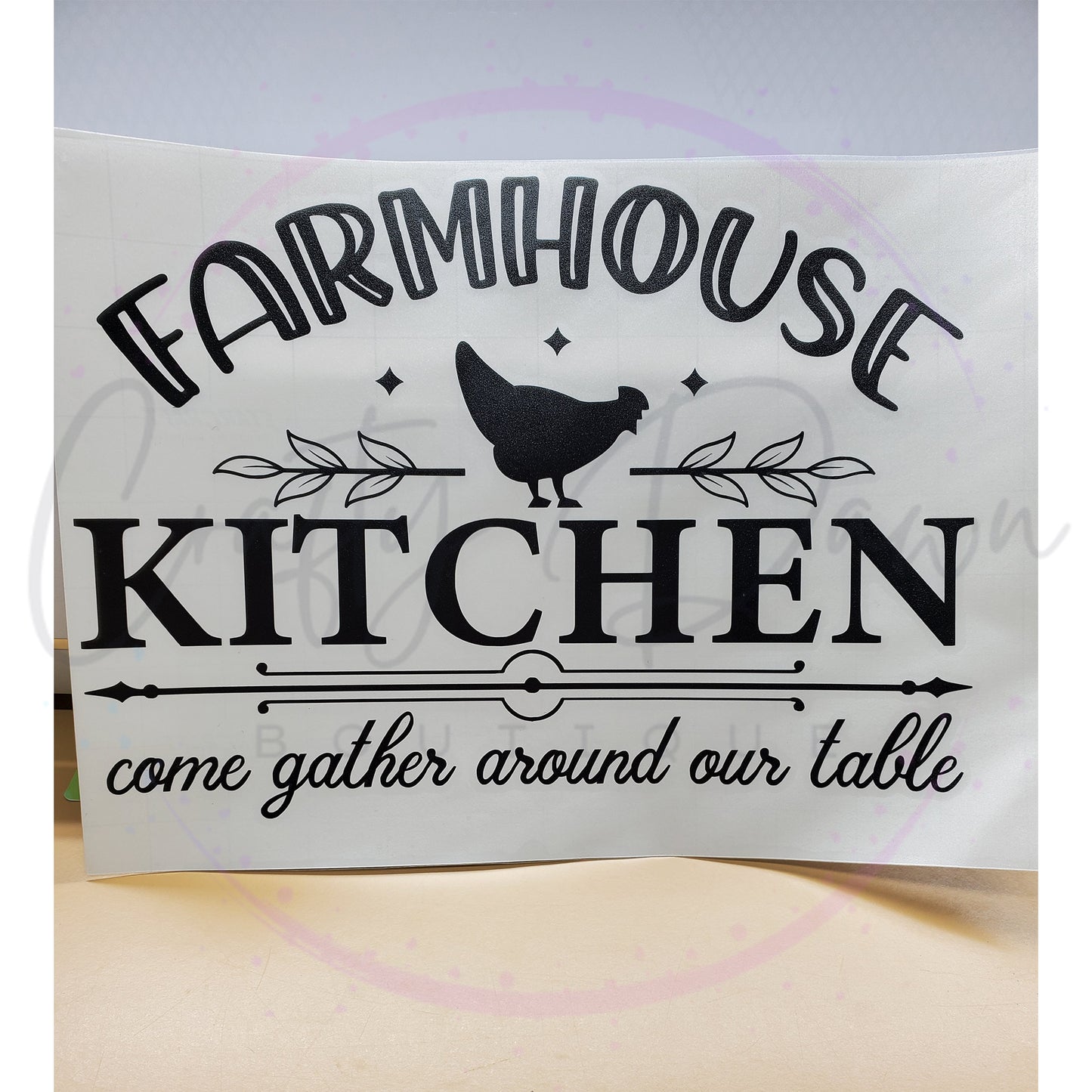 Farmhouse Kitchen Gather Around Decal