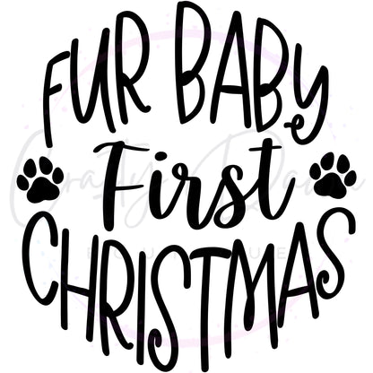 Fur Baby First Christmas Engraved Acrylic Ornament