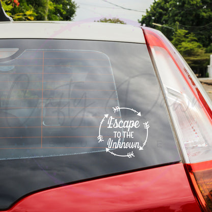 Escape To The Unknown Decal