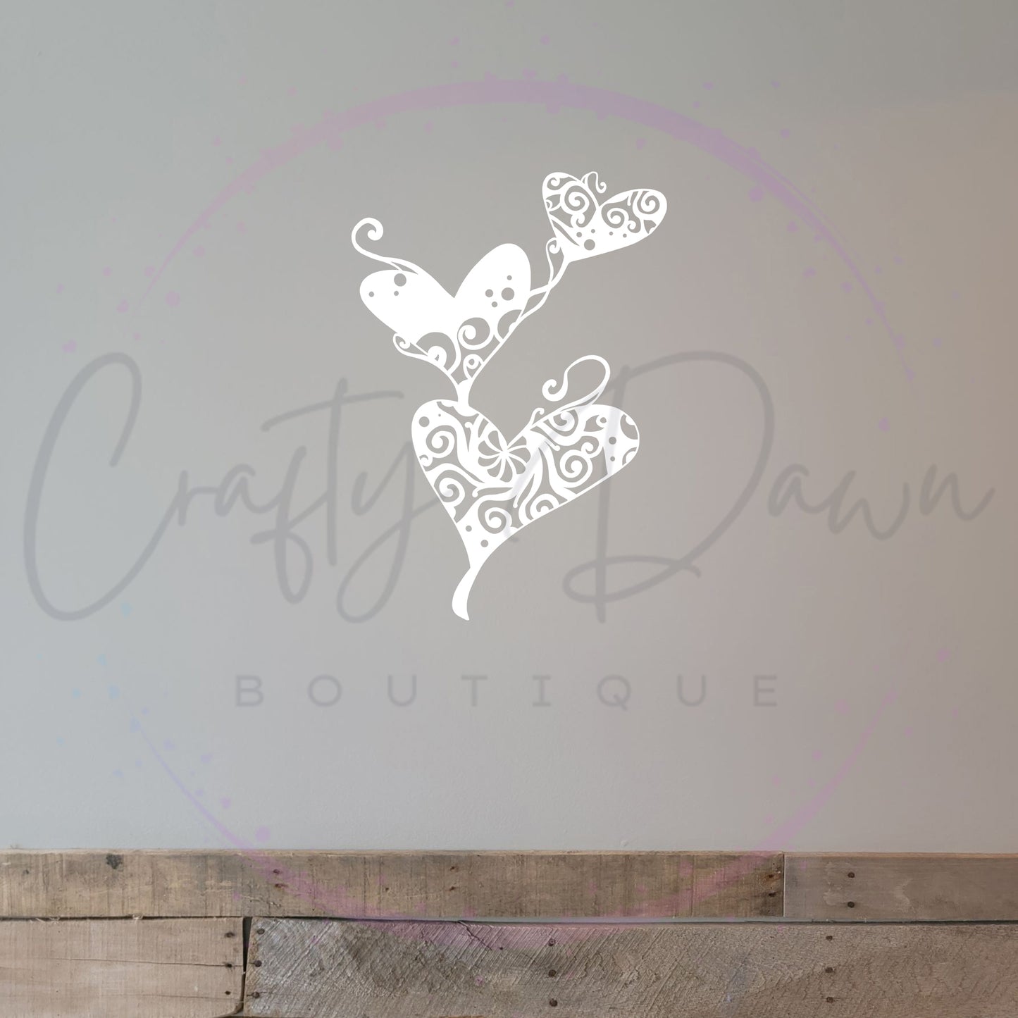 Tangled Hearts Mandala Decal